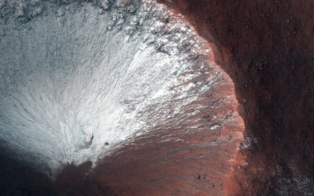 Frost on Crater Slope