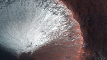 Frost on Crater Slope